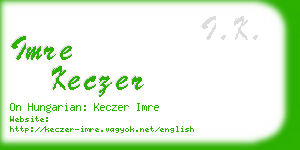 imre keczer business card
